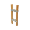 [SAUN19LP12] Poignée échelle - 30,5 cm (entraxe de 15,2 cm) - Satin et bois - 19 mm - Satin et Bois