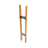 [SAUN19LP24] Poignée échelle - 61 cm (entraxe de 30,5 cm) - Satin et bois - 19 mm - Satin et Bois