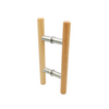 [SAUN25LP12] Poignée échelle - 30,5 cm (entraxe de 15,2 cm) - Satin et bois - 25 mm - Satin et Bois