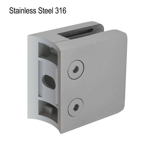 [SCLAMRB] Square Railing Clamp - Round Back - 61x55mm