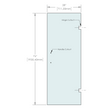 [SD28-2H8] Shower Stock Door - 2 Holes - 28" Width with Jennifer Hinge & 8" Handle Cutout