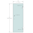 [SDH28X80-2H8] Shower Stock Door - 2 Holes - 80" x 28" with Vivian Hinge & 8" Handle Cutout