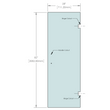 [SDH28X82-2H8] Shower Stock Door - 2 Holes - 82" x 28" with Vivian Hinge & 8" Handle Cutout