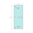 [SDP24-3H818] Porte de douche standard - 3 trous - Largeur 24 po avec pivot Cara et découpe combinée pour poignée porte-serviettes 8 x 18 po