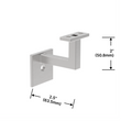 [SHRB2X2.5WM] Handrail Brackets - 2" X 2-1/2" w/ Flat Saddle - Wall Mount [Square]