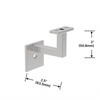 [SHRB] Support de main courante carrée – Support mural 2" X 2-1/2" (BS, MBL) - Acier inoxydable brossé
