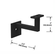 [SHRB2X3.5WM] Handrail Brackets - 2" X 3-1/2" w/ Flat Saddle - Wall Mount [Square]