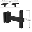 [SHRBADJGM] Square Handrail Bracket -Adj. Glass Mount w/ Flat or Round Saddle (BS, MBL)