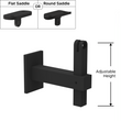 [SHRBADJWM] Square Handrail Bracket -Adj. Wall Mount w/ Flat or Round Saddle (BS, MBL)