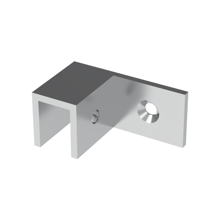 [SLOV044L] Shower Clamp - Square - Sleeve Over - Wall to Glass 90° - Offset (Left)