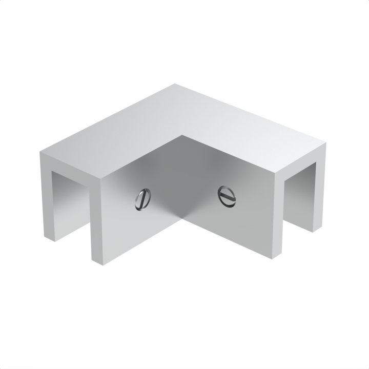 [SLOV092] Shower Clamp - Square -  Sleeve Over  - 90° Fixed