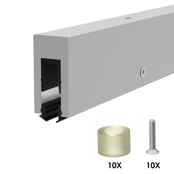 [SMKBFLKIT] Smoke Baffle Extrusion 10ft W/ Gasket, Screws, Washers and PVC insert (No Cladding/Endcap)