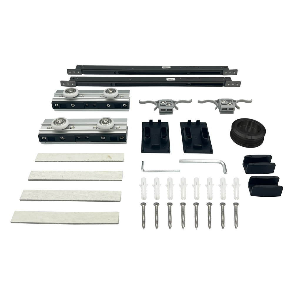 [SOFTKIT] Commercial Sliding Door Kit - Soft-Closing Wall Mount – Grey ...