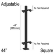 [SPROARM] Pro Series Double Arm Post - 44" Square - Adjustable (BS, MBL)