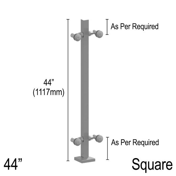 [SPROARM] Pro Series Double Arm Post - 44" Square - Fixed (BS, MBL)