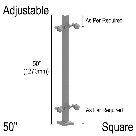 [SPROARM] Poteau à double bras série Pro - Carré de 50" - Réglable (BS, MBL)