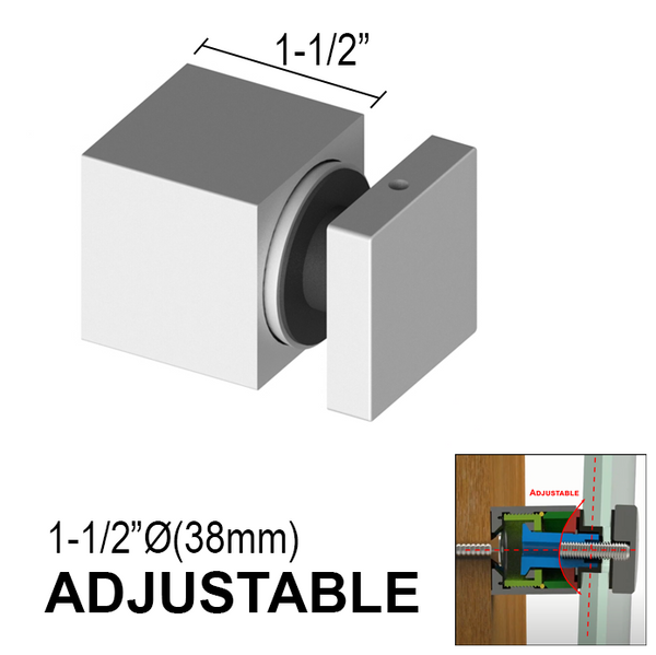 [SQARC1.5X1.5] Standoff - 1-1/2" X 1-1/2" Base Height - SS316 - Square