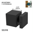 Entretoise série Arc - Hauteur de base 1-1/2" X 1-1/2" - SS316 - Carré (BS, MBL, SB)