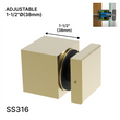Entretoise série Arc - Hauteur de base 1-1/2" X 1-1/2" - SS316 - Carré (BS, MBL, SB)