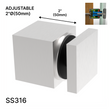 Entretoise série Arc - Hauteur de base 2" X 2" - SS316 - Carré (BS, MB, SB)