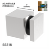 Entretoise [SQARC2X2] - Base carrée de 2" x 2" - Acier inoxydable 316 - Acier inoxydable brossé