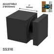 Entretoise série Arc - Hauteur de base 2" X 2" - SS316 - Carré (BS, MB, SB)