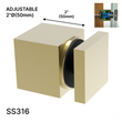 Entretoise série Arc - Hauteur de base 2" X 2" - SS316 - Carré (BS, MB, SB)