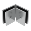 [SQC90] Pince de douche - Carrée - 90° verre sur verre - Chrome