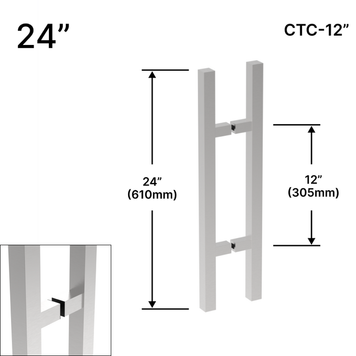 [SQSLP24] Ladder Pull - 24" (12" CTC) - Square