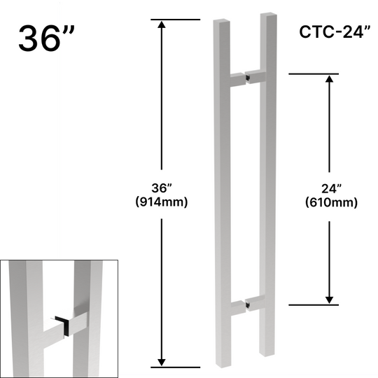 36" (24" CTC) Série SQS Carré LP (BS, PS, MBL)