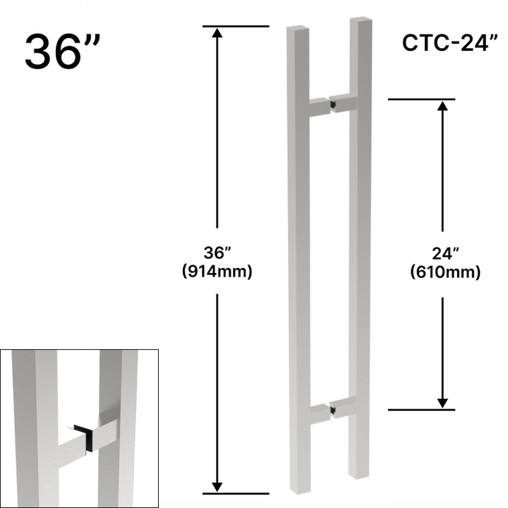 [SQSLP36] Ladder Pull - 36" (24" CTC) - Square