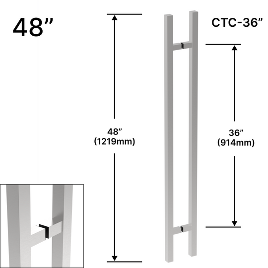48" (36" CTC) Série SQS Carré LP (BS, PS, MBL)
