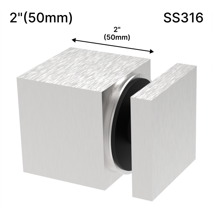 [SQSO2X2] Standoff - 2" X 2" Base Height (SS316)