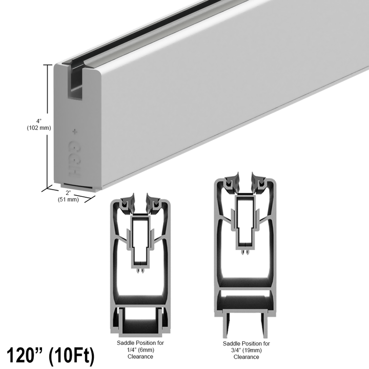 [DLUX4SL120] Sidelite Rail - 4" - 120" (10ft) Length