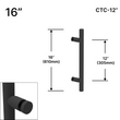 LP commercial 16" (12" CTC) - Simple face (BS, PS, MBL)