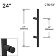 [SSLP24] Ladder Pull - 24" (12" CTC) - Single-sided