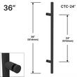 LP commercial 36" (24" CTC) - Simple face (BS, PS, MBL)