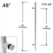 LP commercial 48" (36" CTC) - Simple face (BS, PS, MBL)