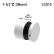 [SSO] Entretoise solide - 1-1/2" Ø˜ X 3/4" hauteur de base - SS316 - Ronde (BS, MBL, SB, WT, revêtement en poudre personnalisé)
