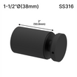 [SSO1.5X2] Standoff - 1-1/2" Ø˜ X 2" Base Height - Round - SS316