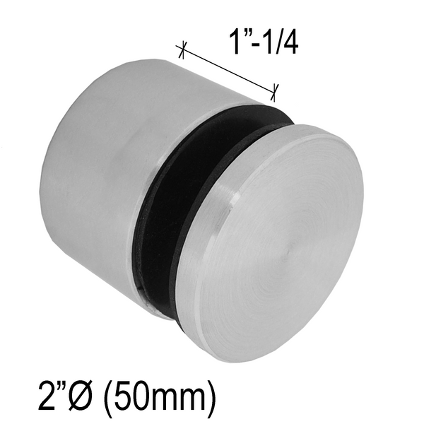 [SSO] Superior Series Solid Standoff - 2" Ø˜ X 1-1/4" Base Height - SS316 - Round (BS, MBL)