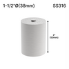 Entretoise [SSOB1.5X2] - 1/2" Ø x 2" Hauteur de base - Ronde - SS316 - Acier inoxydable brossé