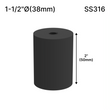 [SSOB] Base d'entretoise solide – Ø 1-1/2" x hauteur de base 2" – SS316 – Ronde (BS, MBL)