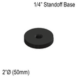 [SSOB] Base d'espacement solide - 2" Ø˜ X 1/4" Hauteur de base - SS316 - Ronde (BS, MBL)