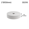 [SSOB2X0.5] Entretoise - 50,8 mm Ø x 12,7 mm de hauteur - Ronde - Acier inoxydable 316 - Acier inoxydable brossé