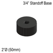 [SSOB] Base d'espacement solide - 2" Ø˜ X 3/4" Hauteur de base - SS316 - Ronde (BS, MBL)