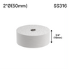 Entretoise [SSOB2X0.75] - 2" Ø˜ X 3/4" Hauteur de base - Ronde - SS316 - Acier inoxydable brossé