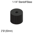 [SSOB] Base d'espacement solide - 2" Ø˜ X 1-1/4" Hauteur de base - SS316 - Ronde (BS, MBL)