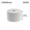 [SSOB2X1.25] Entretoise - 50,8 mm Ø x 31,7 mm de hauteur - Ronde - Acier inoxydable 316 - Acier inoxydable brossé