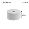 [SSOB2X1] Entretoise - 50,8 mm Ø x 25,4 mm Hauteur de la base - Ronde - Acier inoxydable 316 - Acier inoxydable brossé
